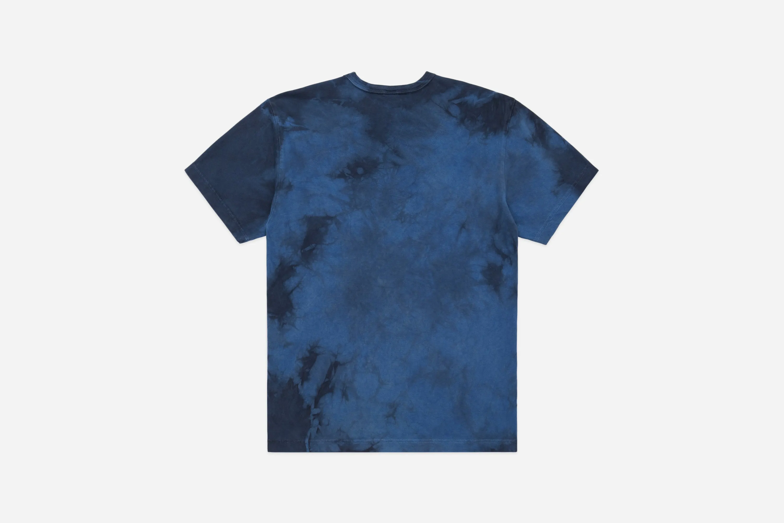 Garment Dyed Heavyweight Pocket T-shirt ~ Indigo/Chestnut Tie Dye