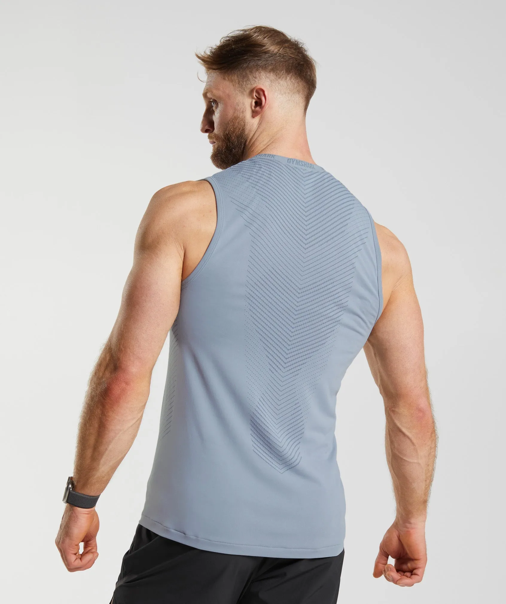 Gymshark Apex Tank - Drift Grey/Evening Blue