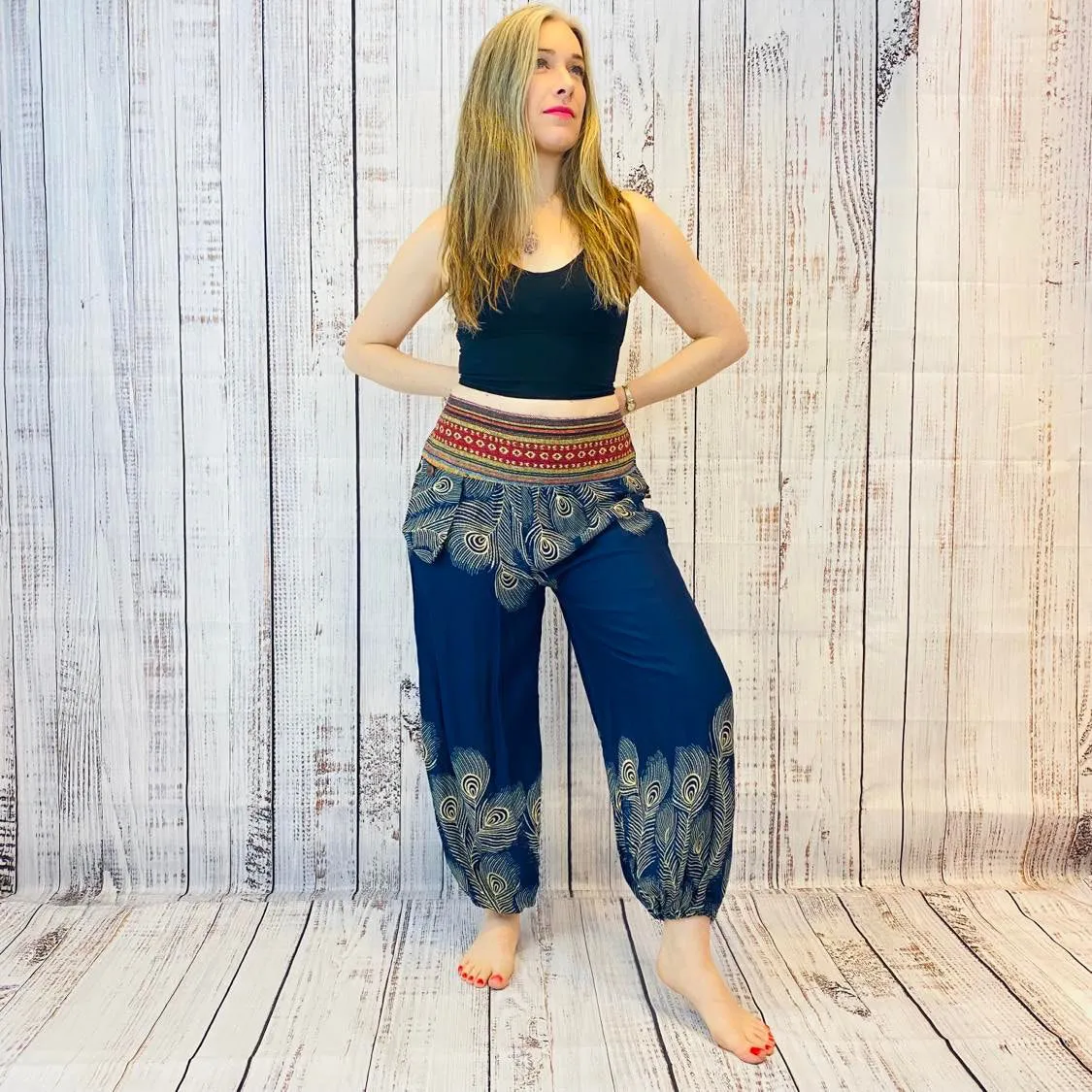 Hand Embroidery Light Weight Summer Pants