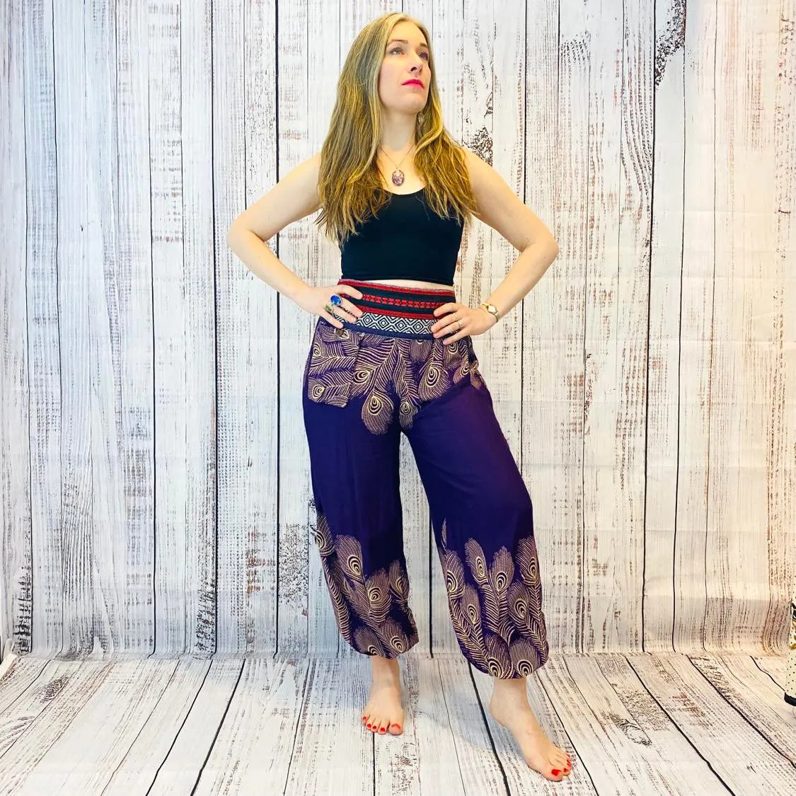 Hand Embroidery Light Weight Summer Pants