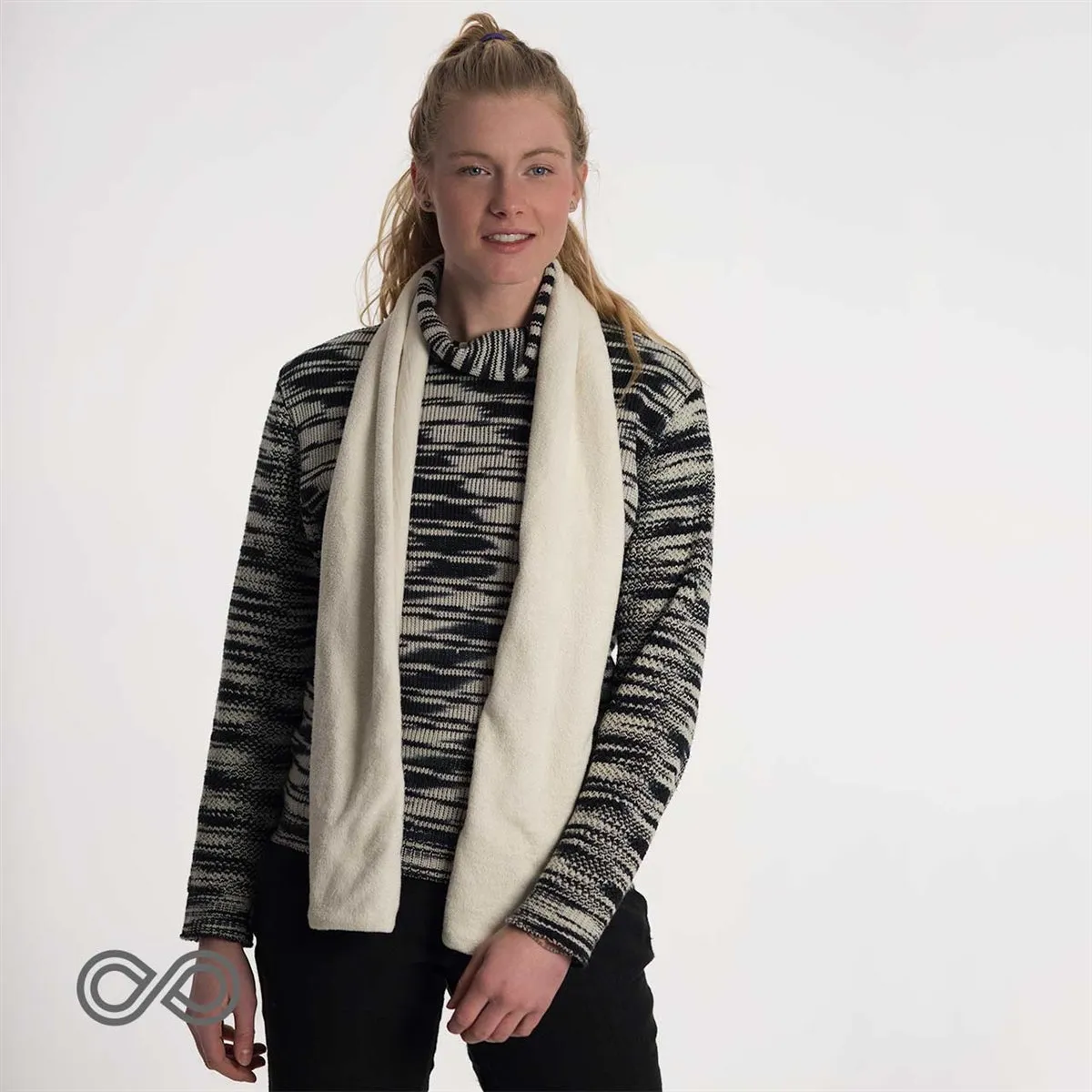 HURON Reversible 100% Organic Cotton Fleece - Jersey Scarf (Unisex)