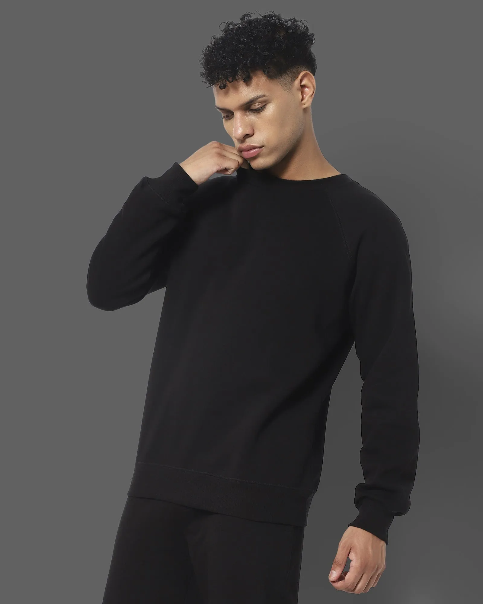 HW Crew Sweatshirt: Black