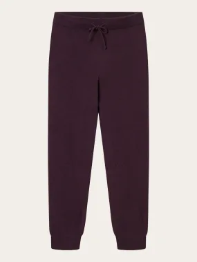 JADE hybrid knitted jog pants - Chocolate Plum