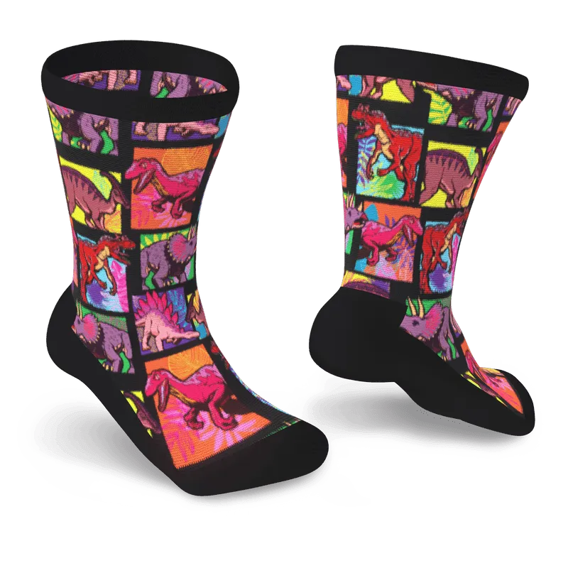 Jurassic Non-Binding Diabetic Socks