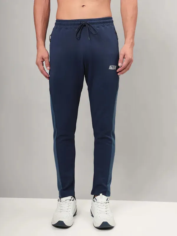 Men Colorblock Relax Fit Trackpants with ELASTO PLUS