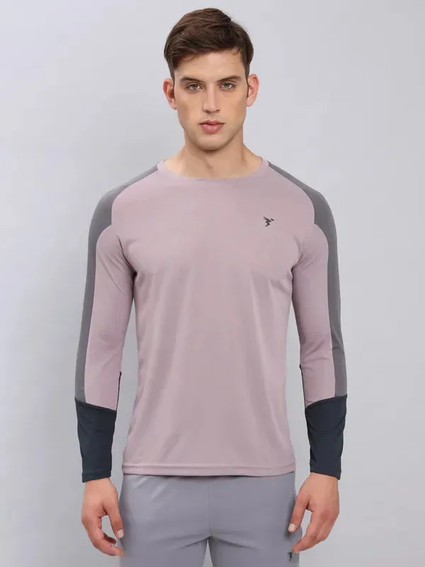 Men Colorblock Slim Fit Crew Neck T-shirt with TECHNO COOL 