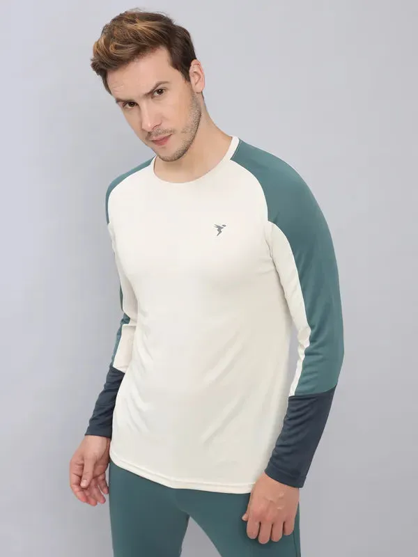 Men Colorblock Slim Fit Crew Neck T-shirt with TECHNO COOL 