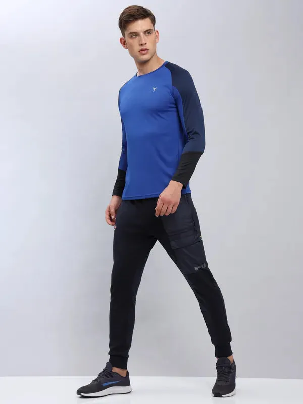 Men Colorblock Slim Fit Crew Neck T-shirt with TECHNO COOL 