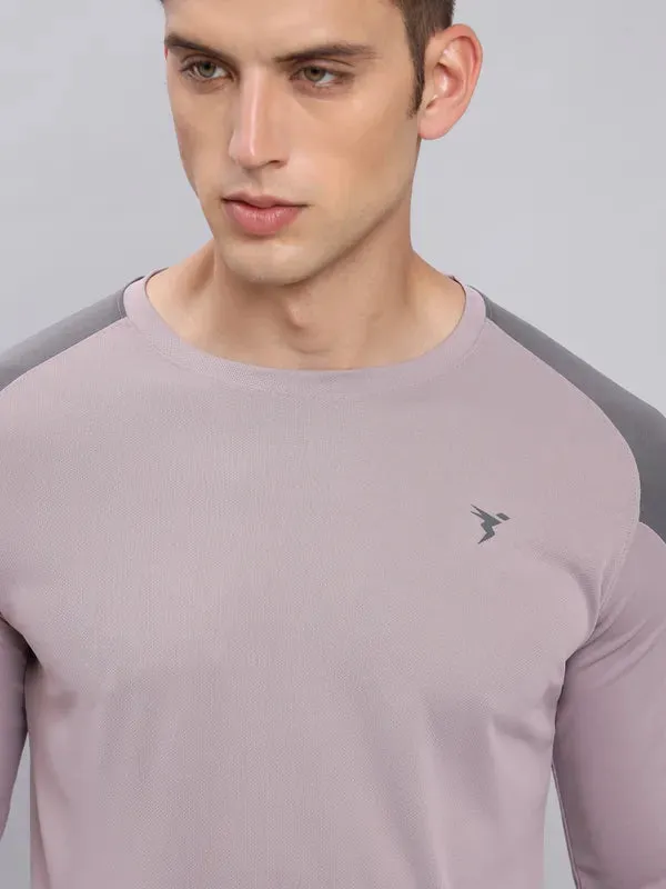 Men Colorblock Slim Fit Crew Neck T-shirt with TECHNO COOL 