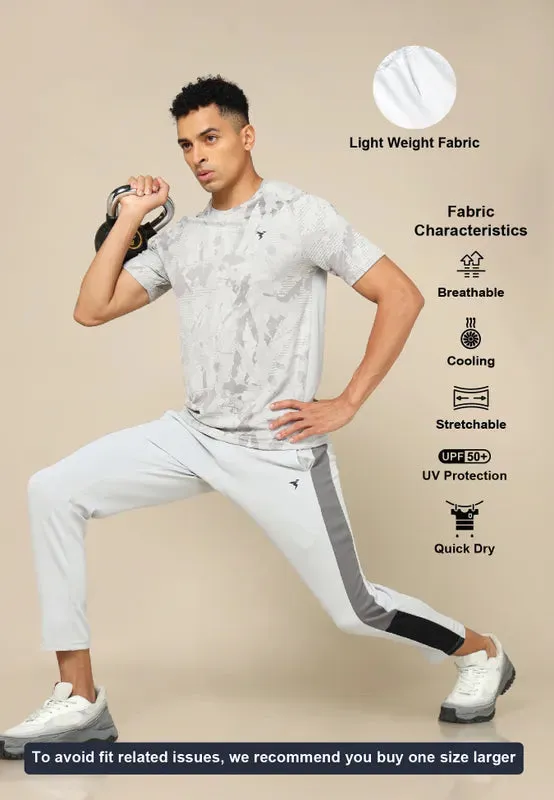 Men Colorblock Slim Fit Trackpants with ELASTO PLUS