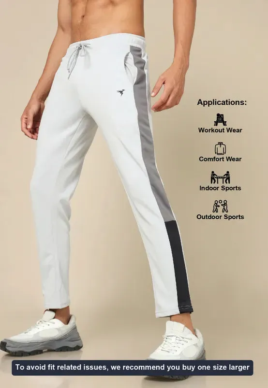 Men Colorblock Slim Fit Trackpants with ELASTO PLUS