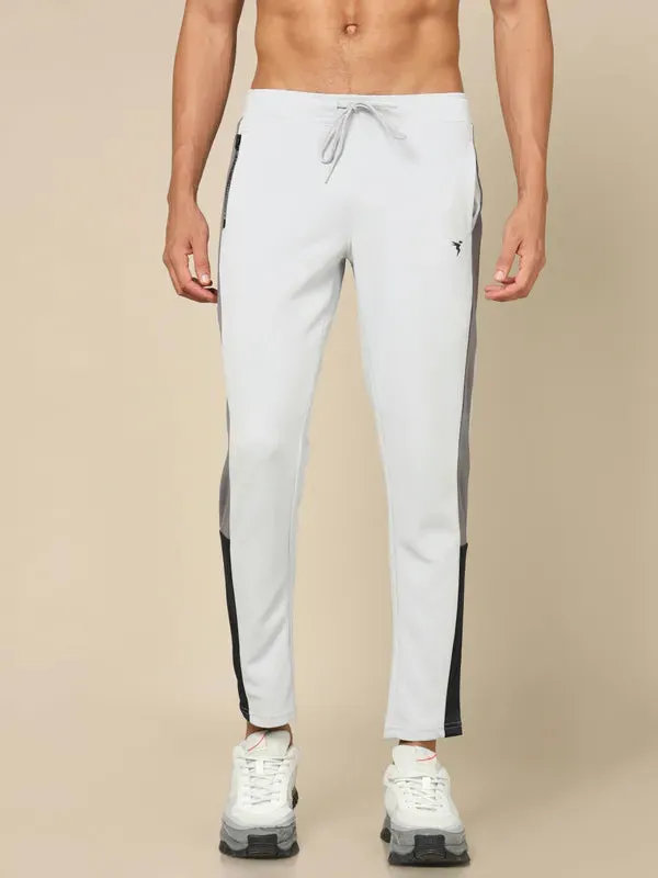 Men Colorblock Slim Fit Trackpants with ELASTO PLUS