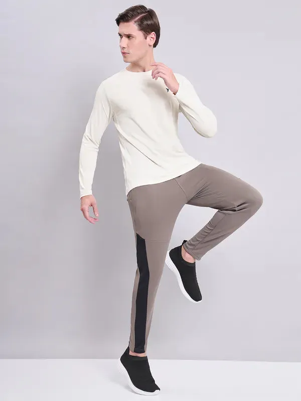 Men Colorblock Slim Fit Trackpants with TECHNO DRY