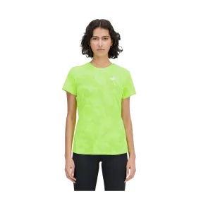 New Balance Q Speed Jacquard Short Sleeve Lime Green Women's Shirt