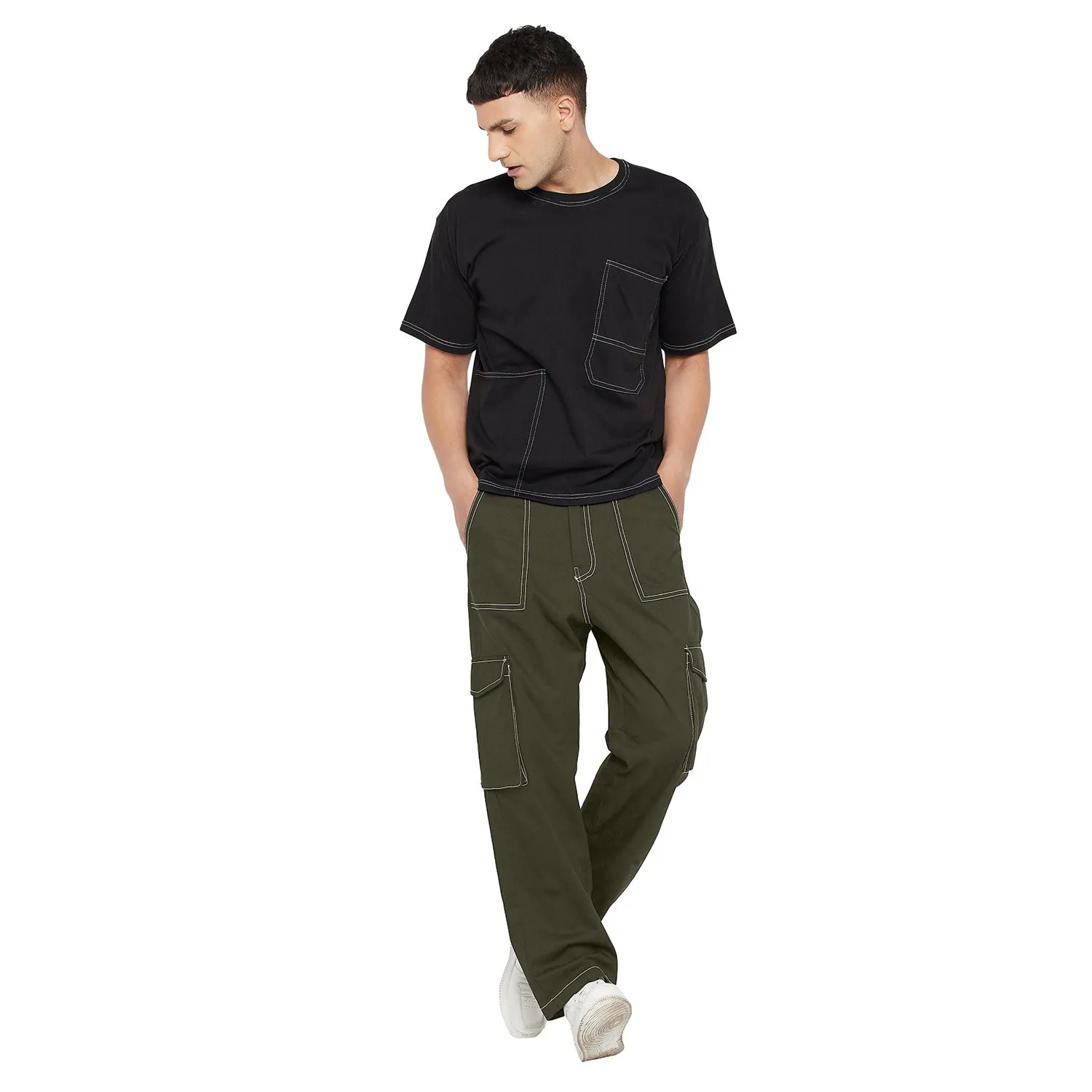 Olive Carpenter Cargo Pants