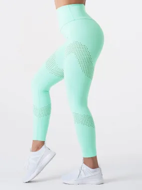 Pastels High Waisted Leggings -Mint