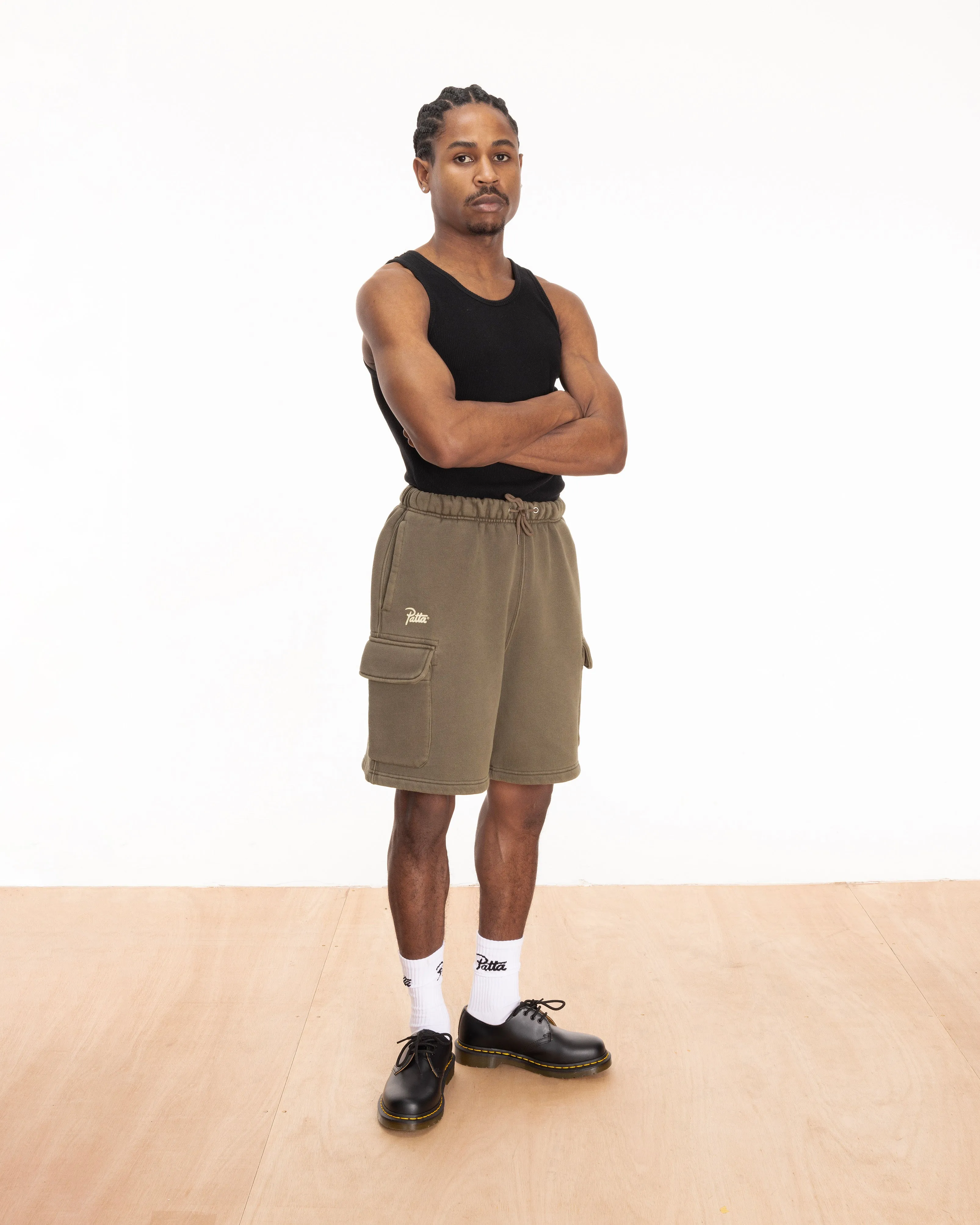 Patta Classic Washed Cargo Jogging Shorts (Morel)