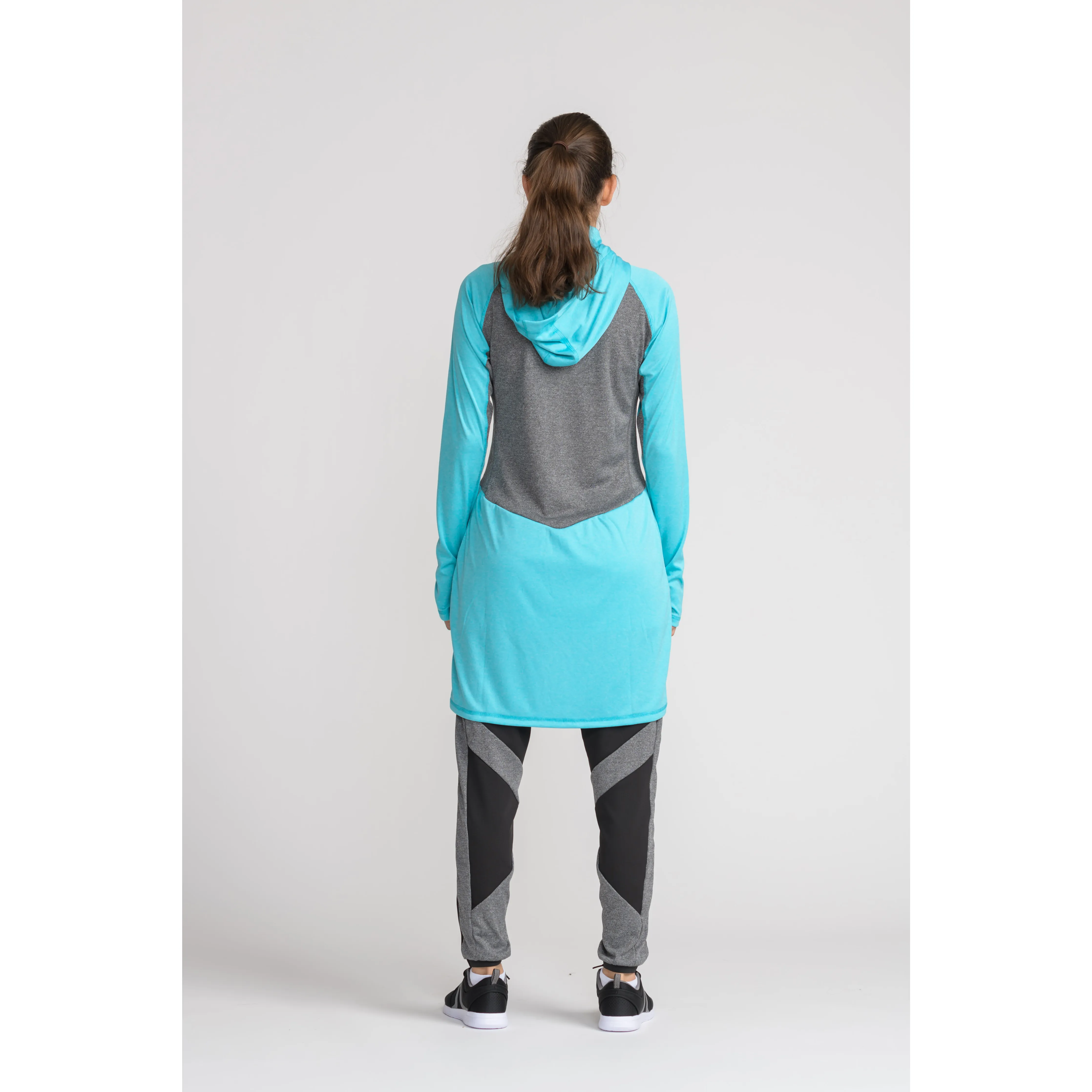 Performance Tech Hooded Top - Teal