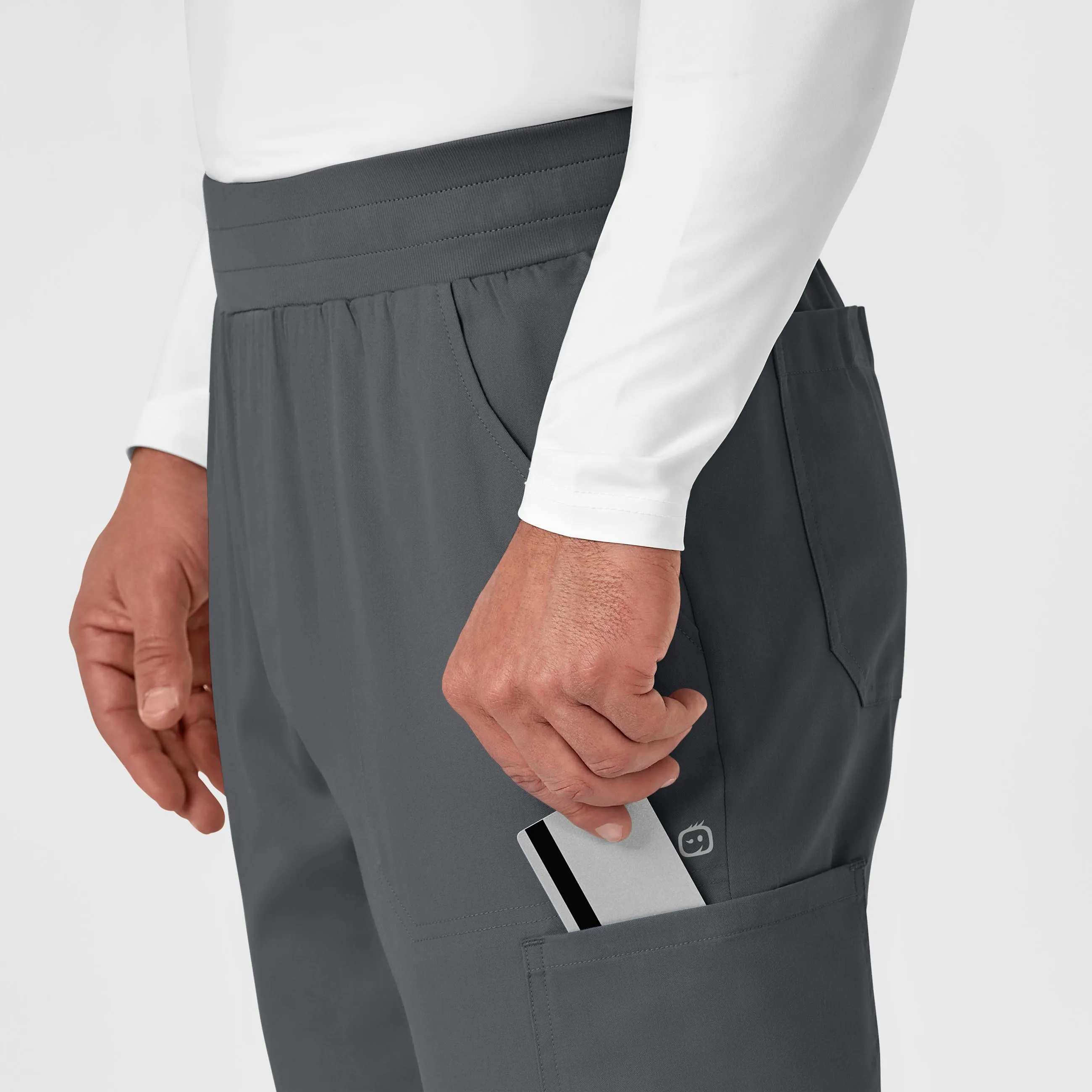 PRO Men's Cargo Jogger Scrub Pant - Pewter