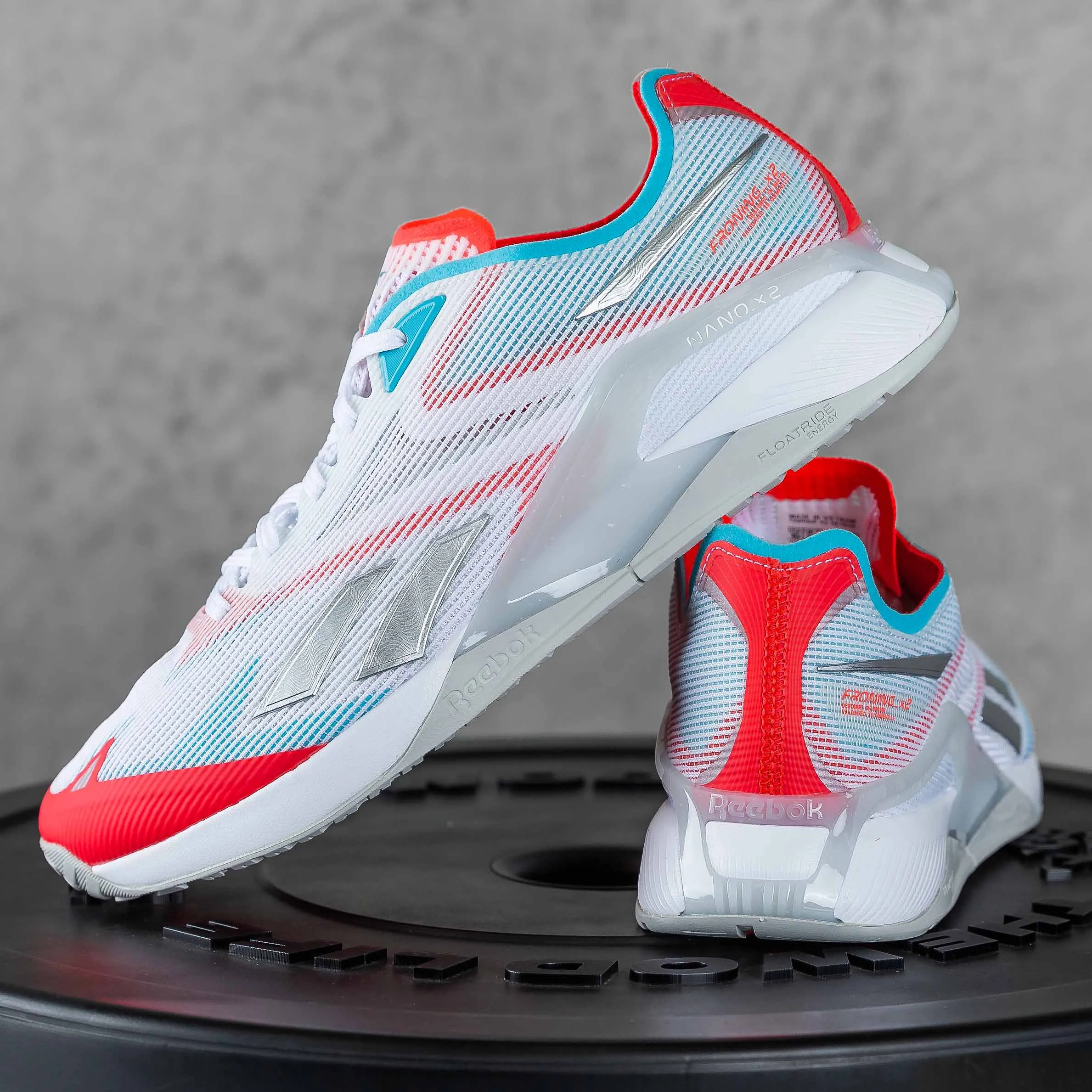 Reebok - Nano X2 Froning - Men's - CLOUD WHITE/NEON BLUE/NEON CHERRY