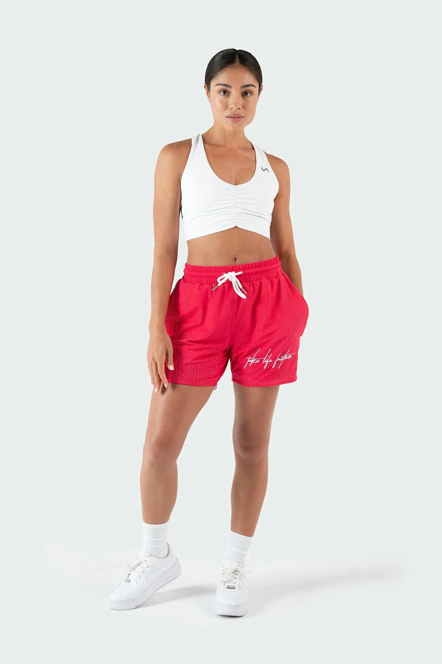 Script Mesh 5 Inch Shorts