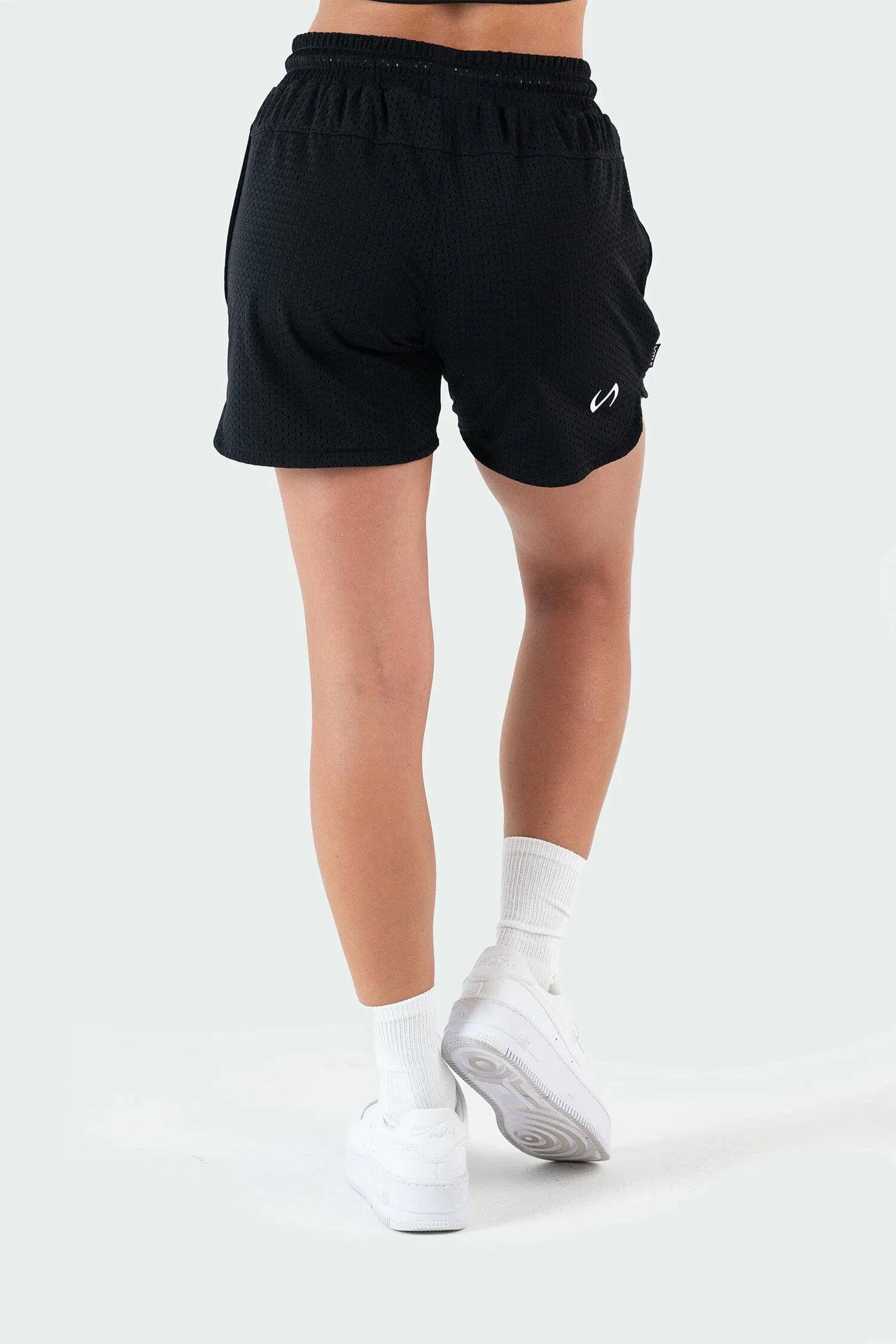 Script Mesh 5 Inch Shorts