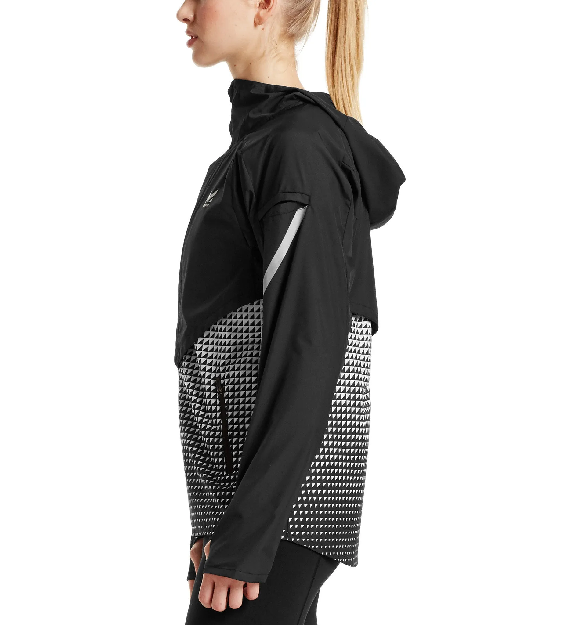 VaporActive Barometer Running Jacket | Moonless Night / Bright White